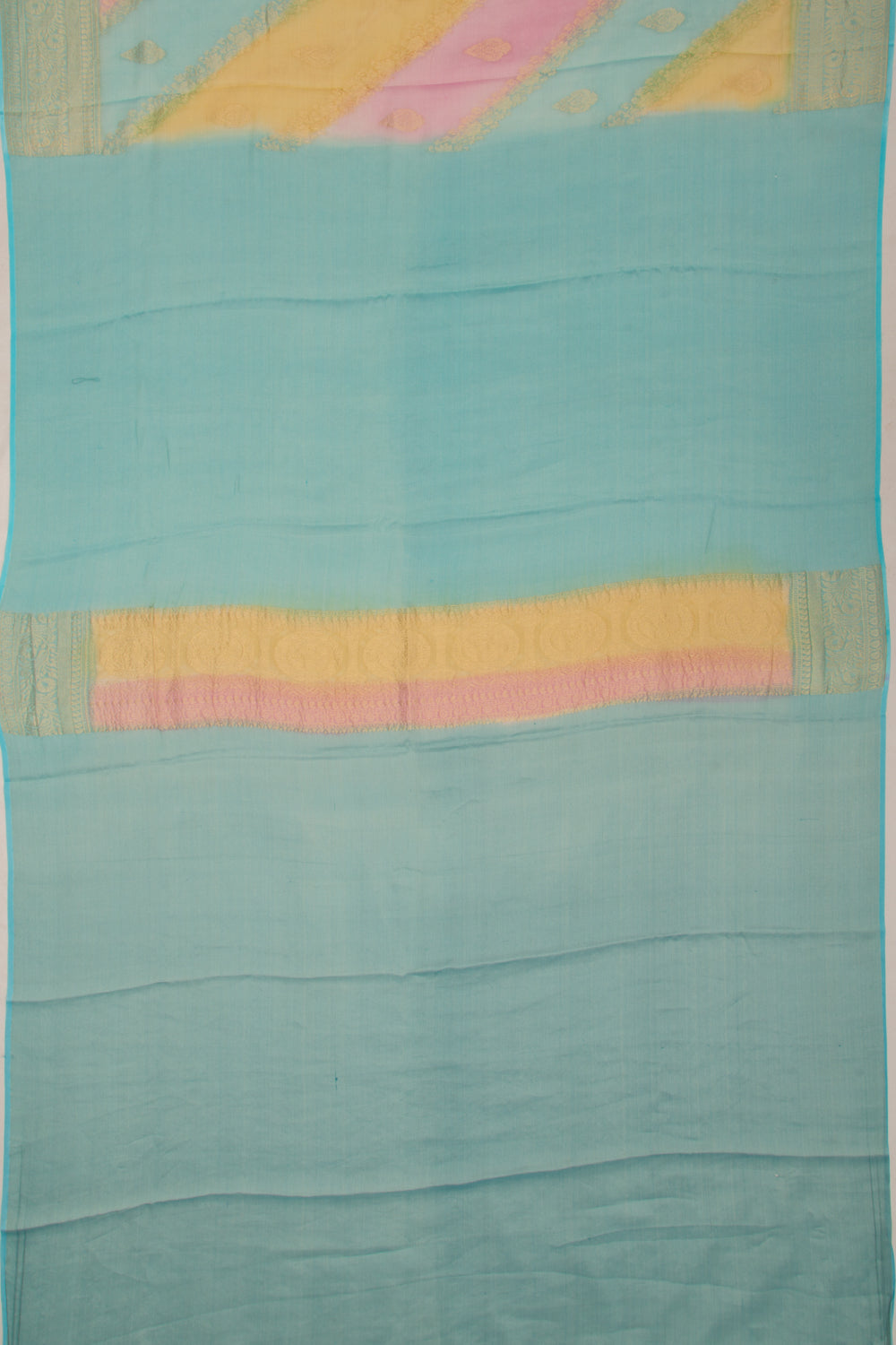 Banarasi Georgette Tissue Lines And Butta Multi Color Saree