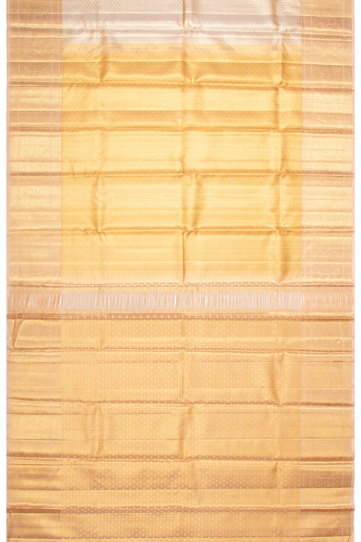 Kanchipuram Silk Tissue Brocade Gold Saree