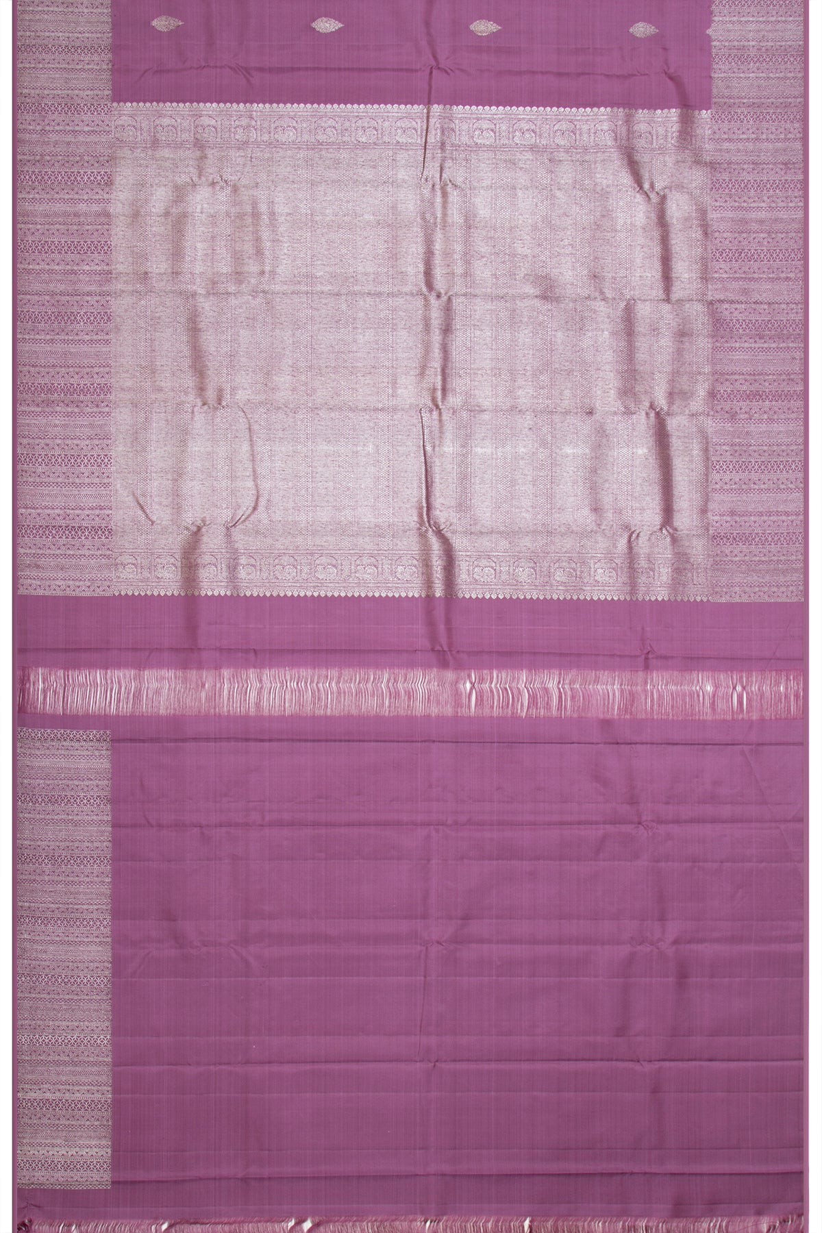 Kanchipuram Silk Butta Lilac Saree