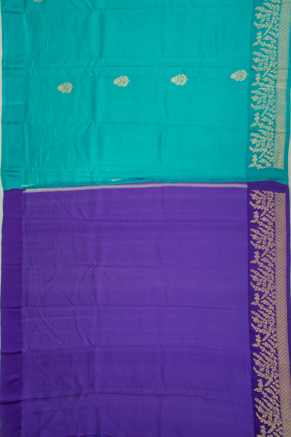 Banarasi Katan Silk Butta Blue Saree