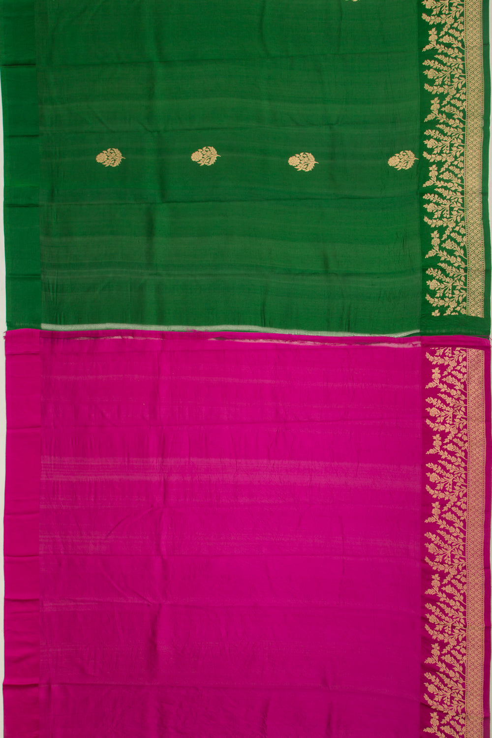 Banarasi Katan Silk Butta Green Saree