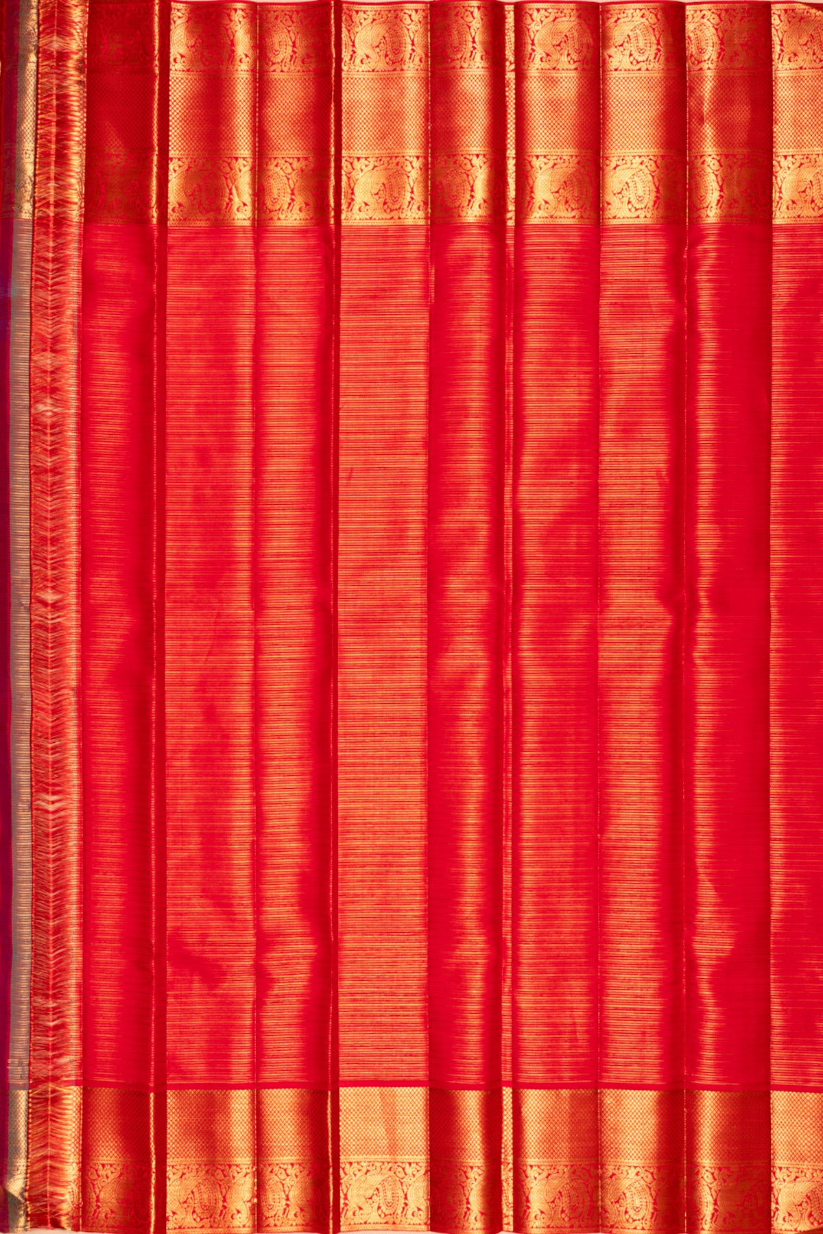 Kanchipuram Silk Checks And Butta Lavender Saree