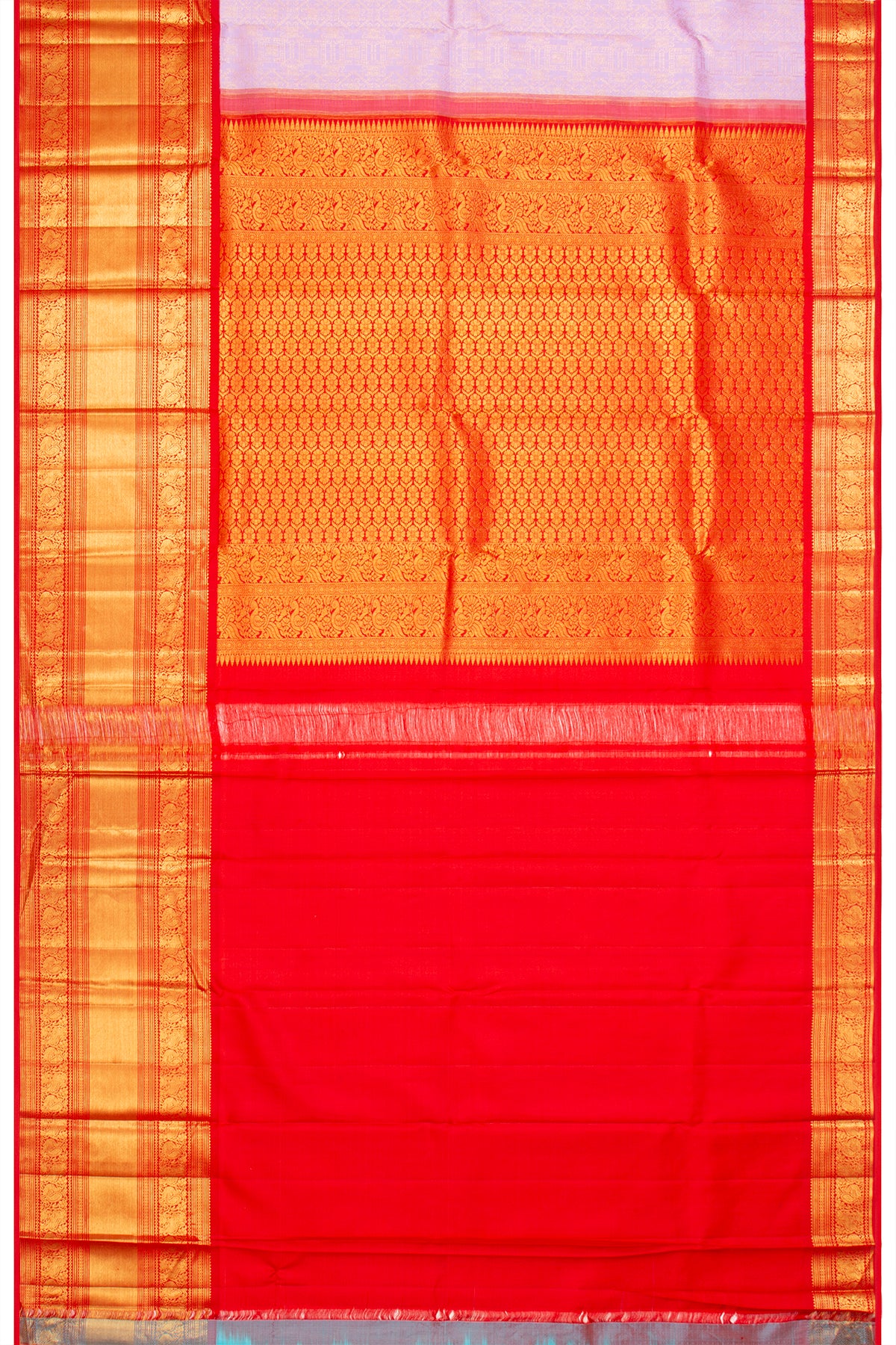 Kanchipuram Silk Brocade Lavender Saree