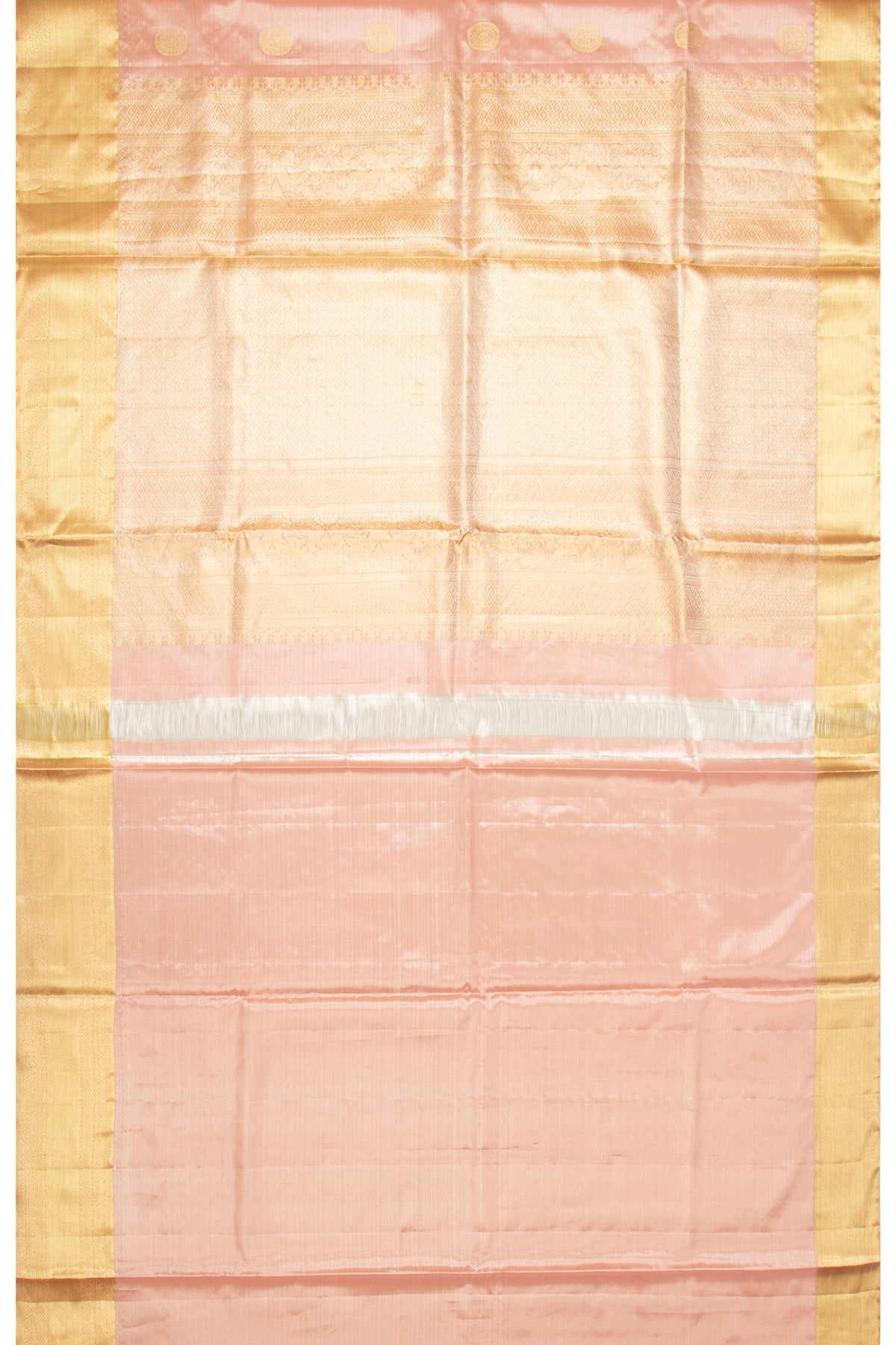 Taranga Kanchi Silk Tissue Butta Peach Saree