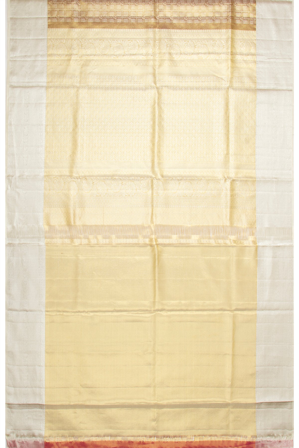 Taranga Kanchi Silk Tissue Brocade Gold Saree