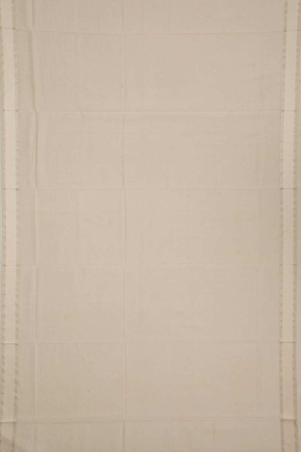 Maheswari Cotton Plain Cream Saree