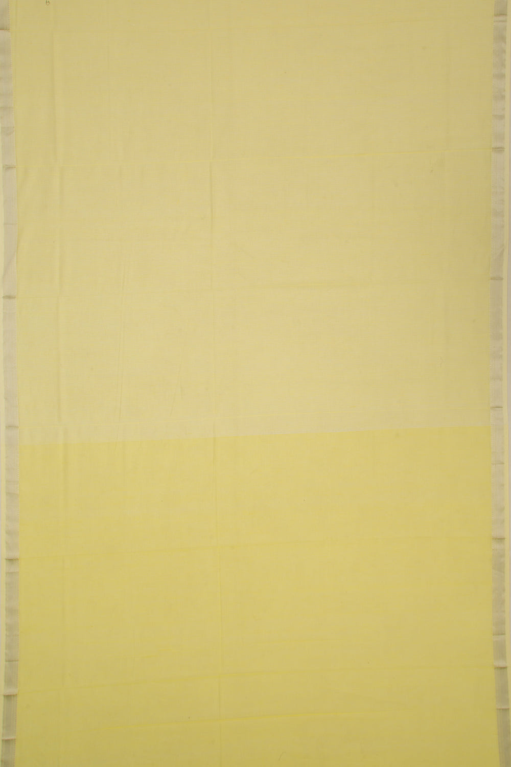 Maheswari Cotton Checks Lemon Yellow Saree