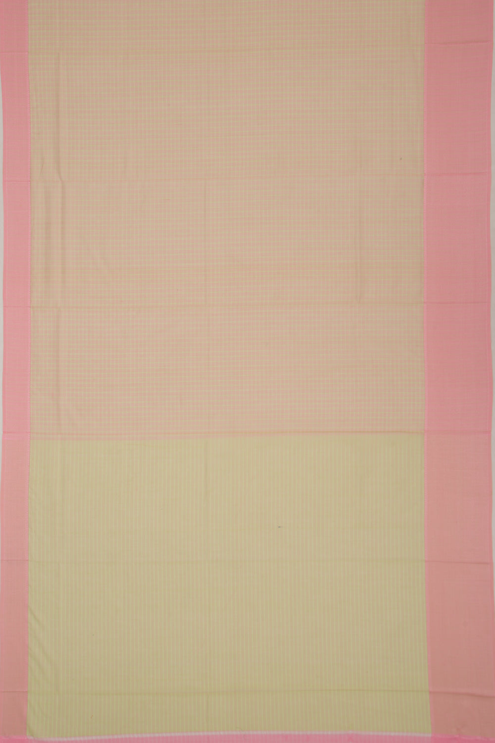 Maheswari Cotton Checks Pink Saree
