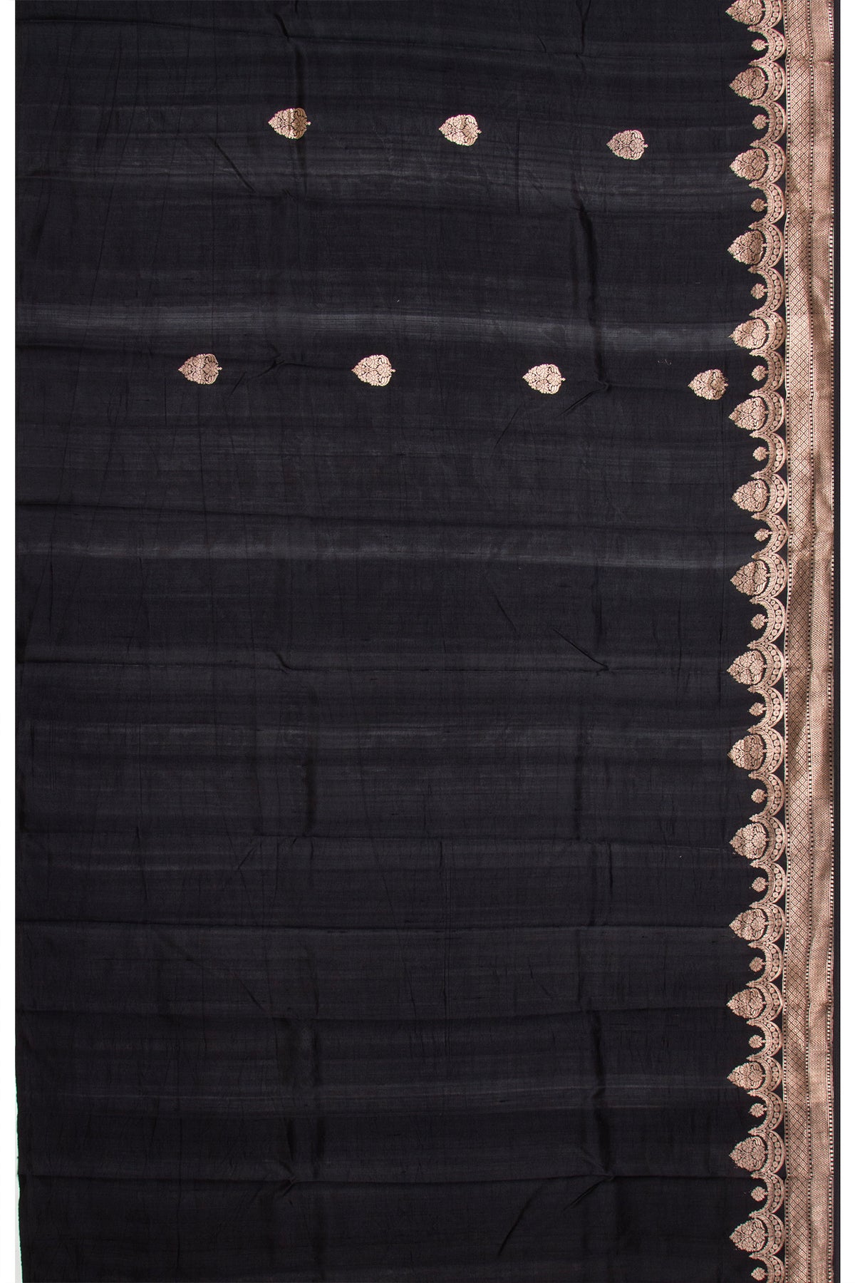 Banarasi Tussar Butta Black Saree