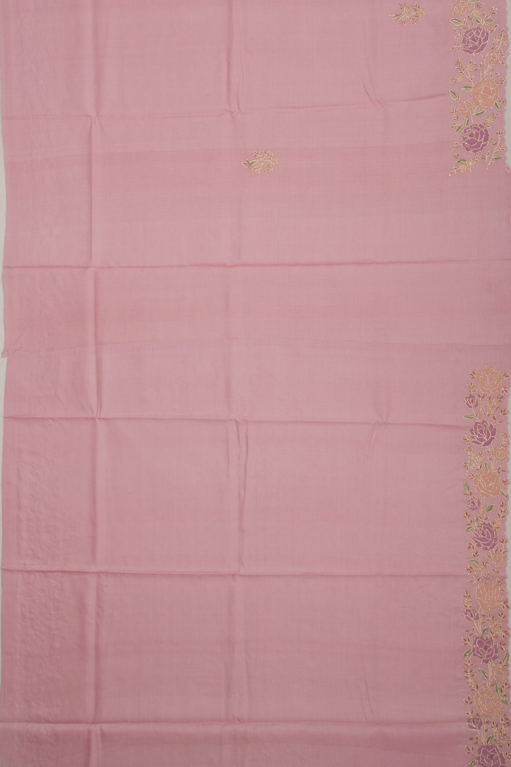 Tussar Plain Pastel Pink Saree