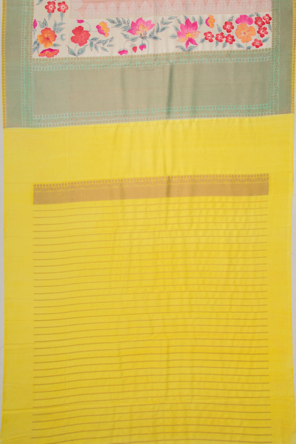 Banarasi Tussar Georgette Butta Peach Saree