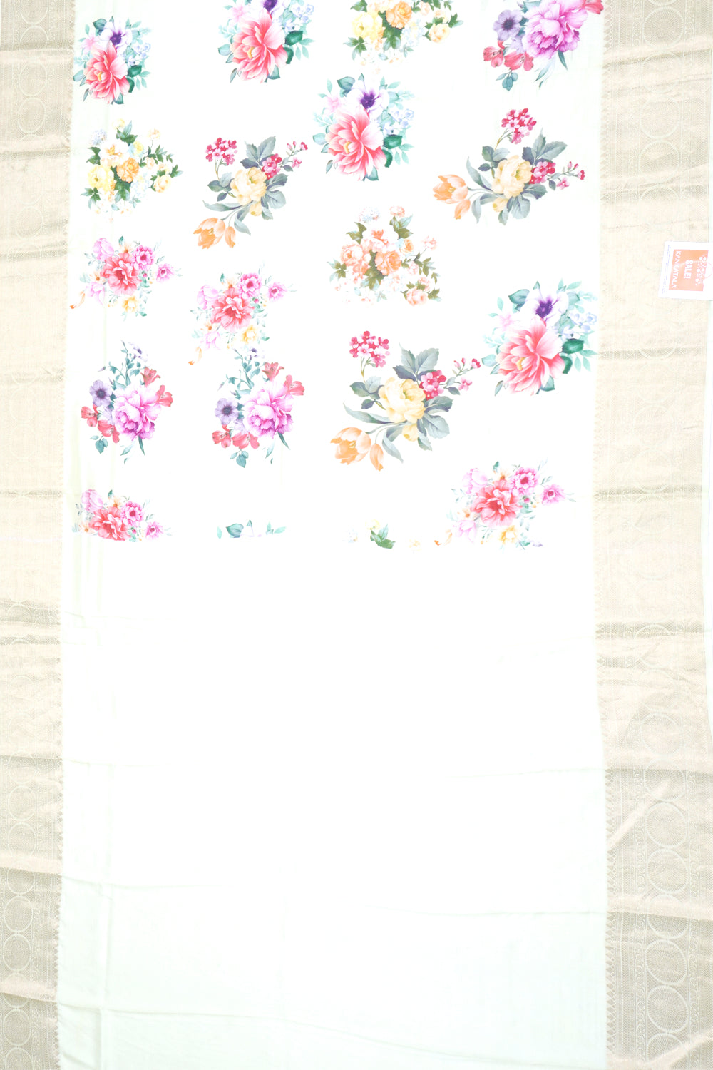 Soft Silk Floral Printed Pastel Green Saree