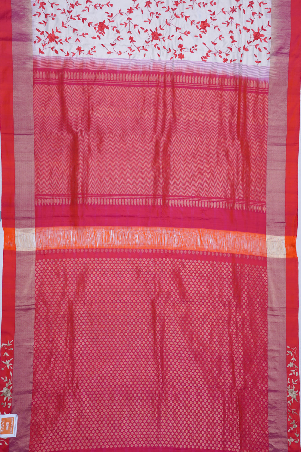 Soft Silk Floral Embroidery Grey Saree