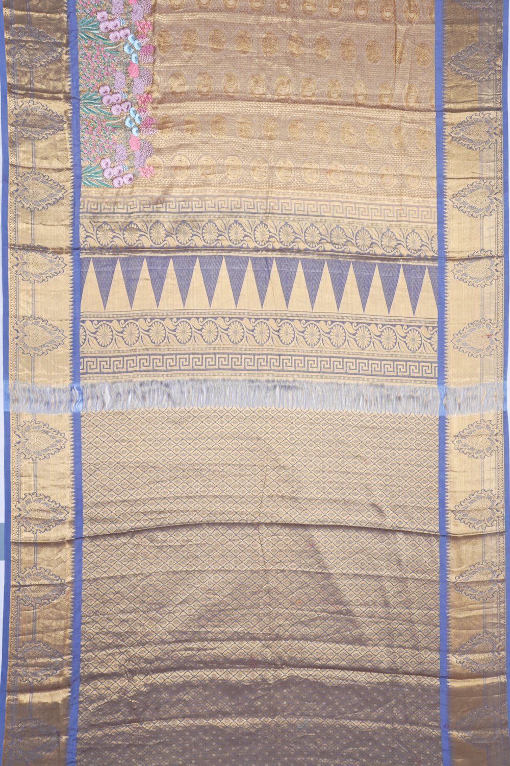 Soft Silk Brocade Gold Saree