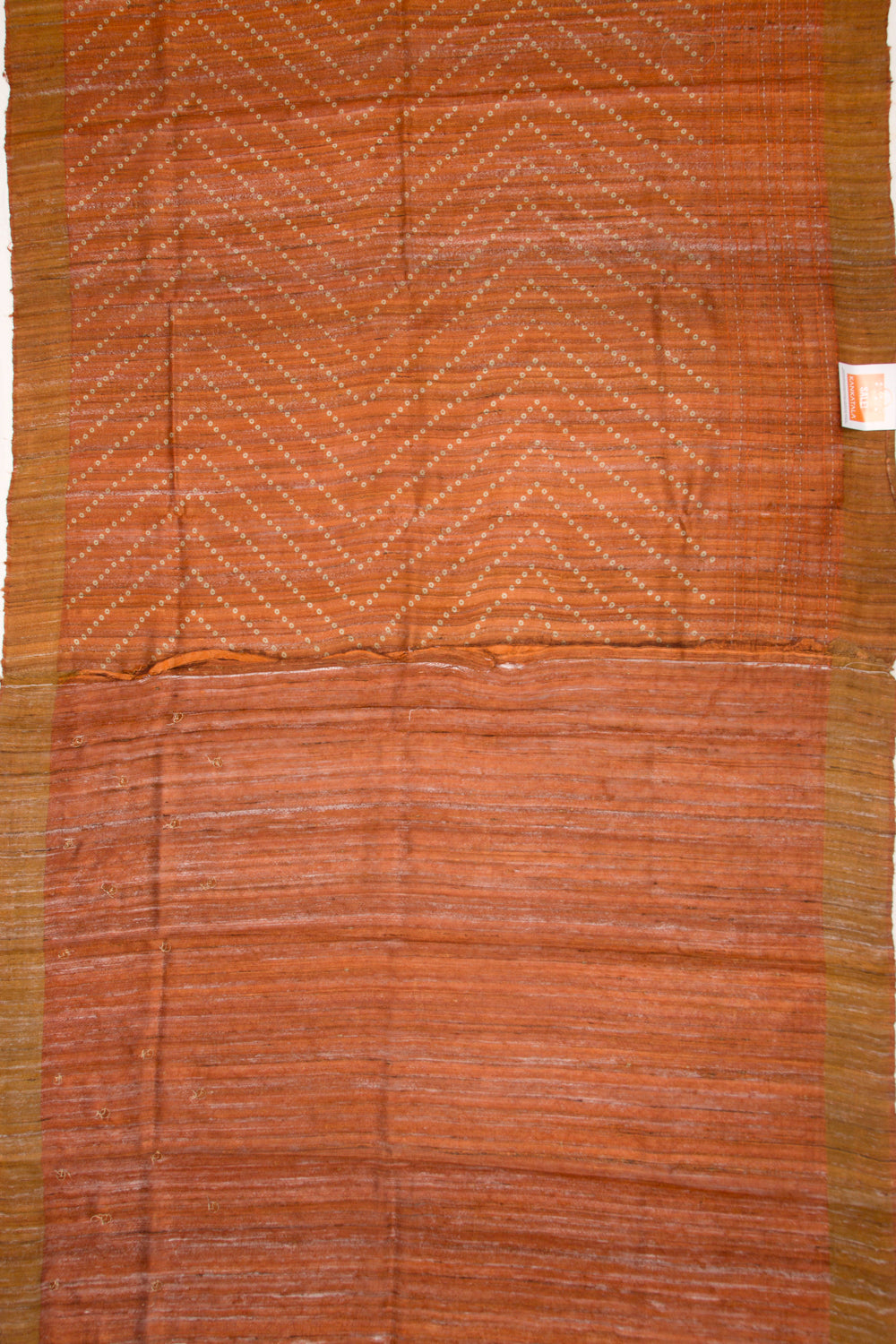 Bhagalpuri Tussar Bandhani Inspired Printed Red Saree