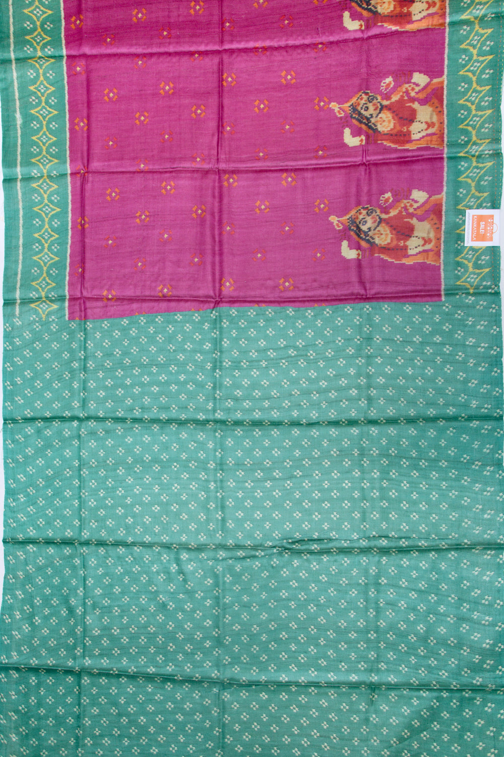 Tussar Floral Printed Purple Saree