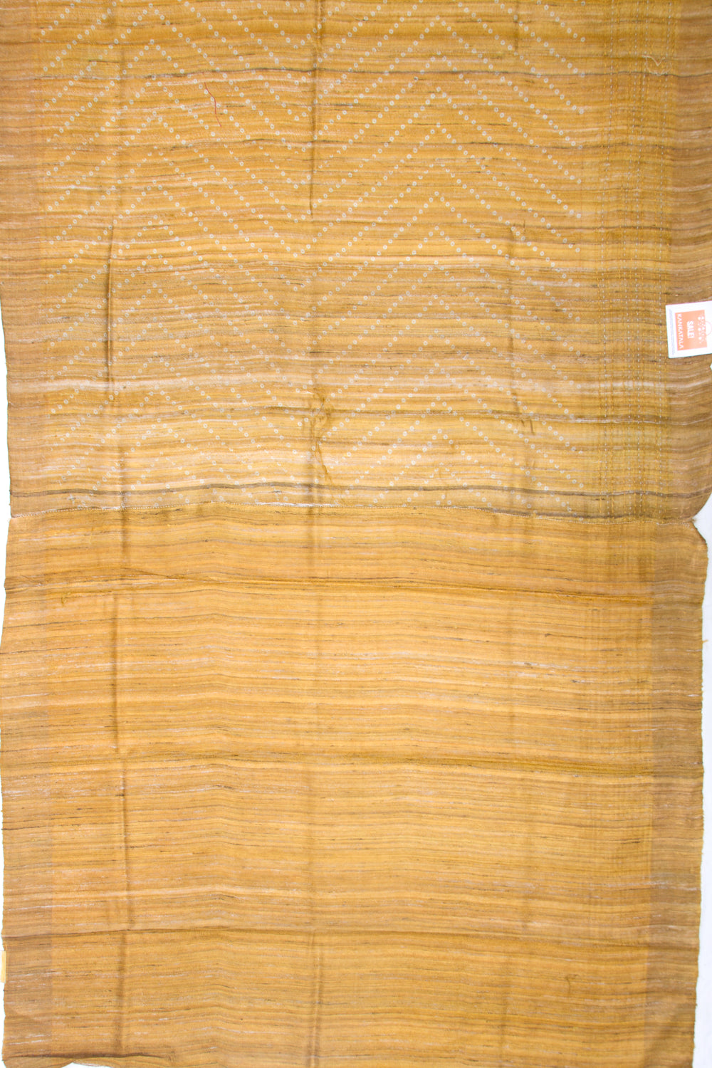 Bhagalpuri Tussar Bandhani Inspired Mustard Yellow Saree