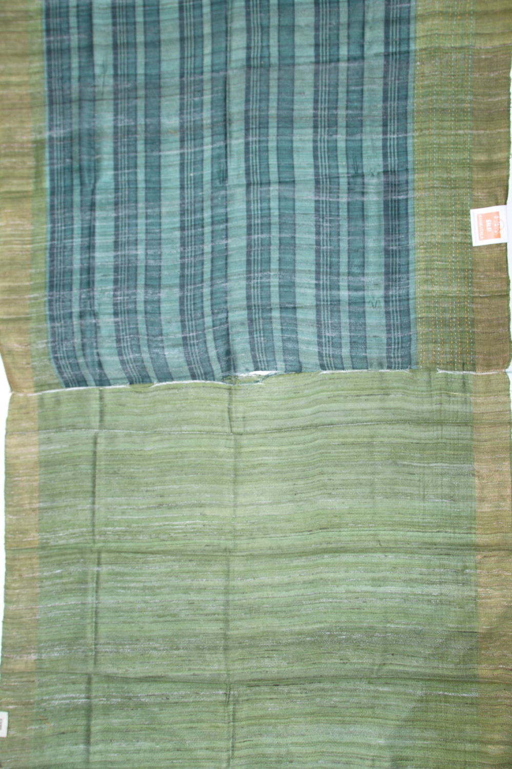 Tussar Printed Blue Saree