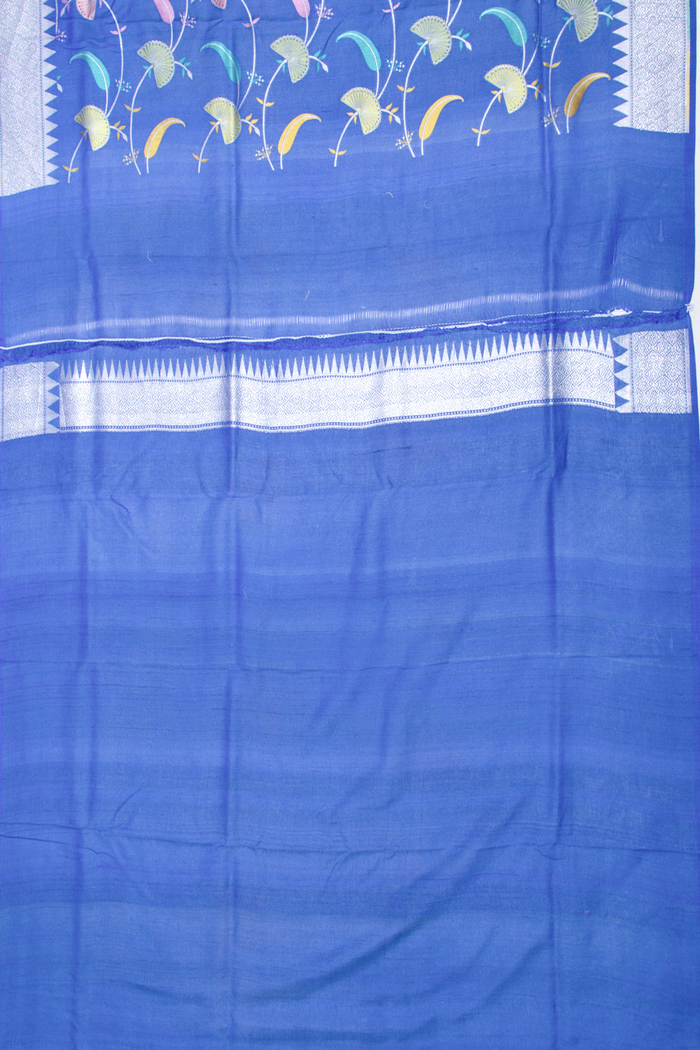 Banarasi Tussar Georgette Jaal Blue Saree