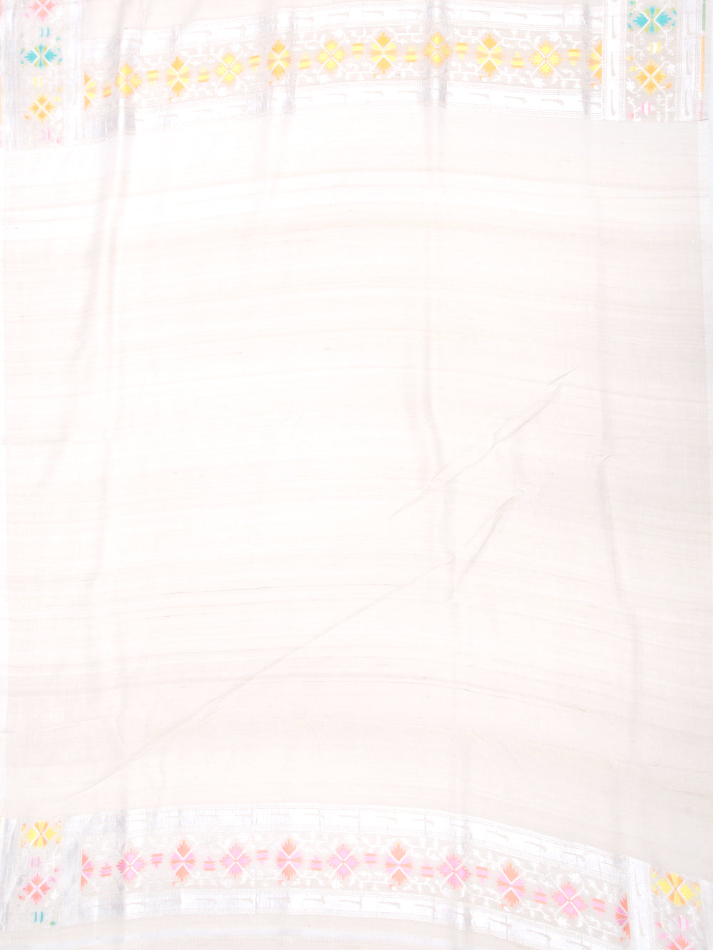 Banarasi Tussar Georgette Jaal Cream Saree