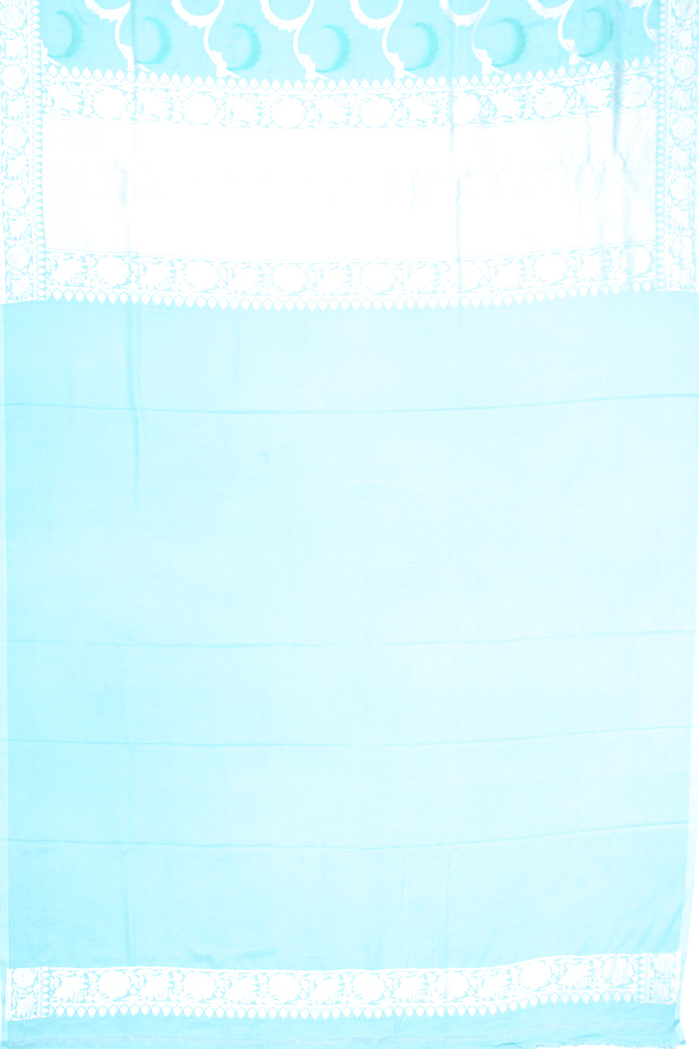 Banarasi Tussar Georgette Jaal Sky Blue Saree