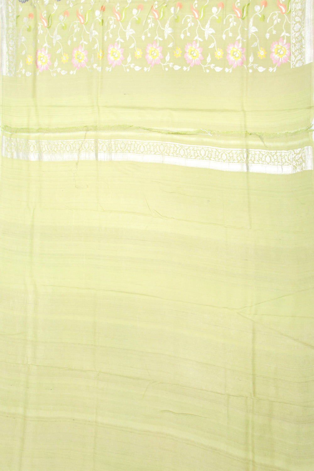 Banarasi Tussar Georgette Brocade Pastel Green Saree