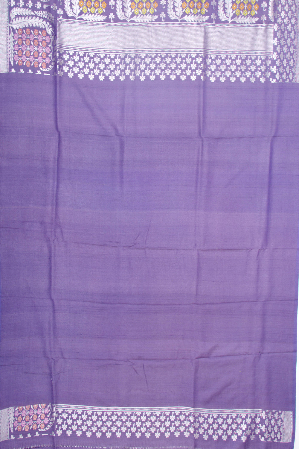 Banarasi Tussar Georgette Jaal Purple Saree