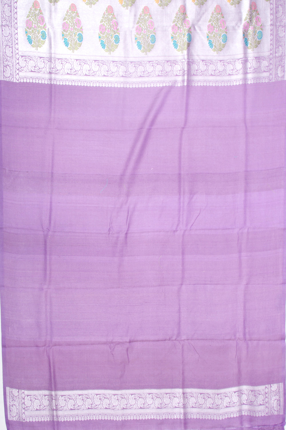 Banarasi Tussar Georgette Jaal Lavender Saree
