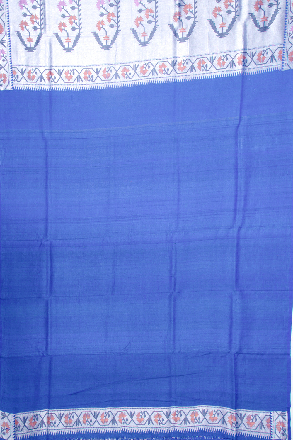 Banarasi Tussar Georgette Brocade Royal Blue Saree