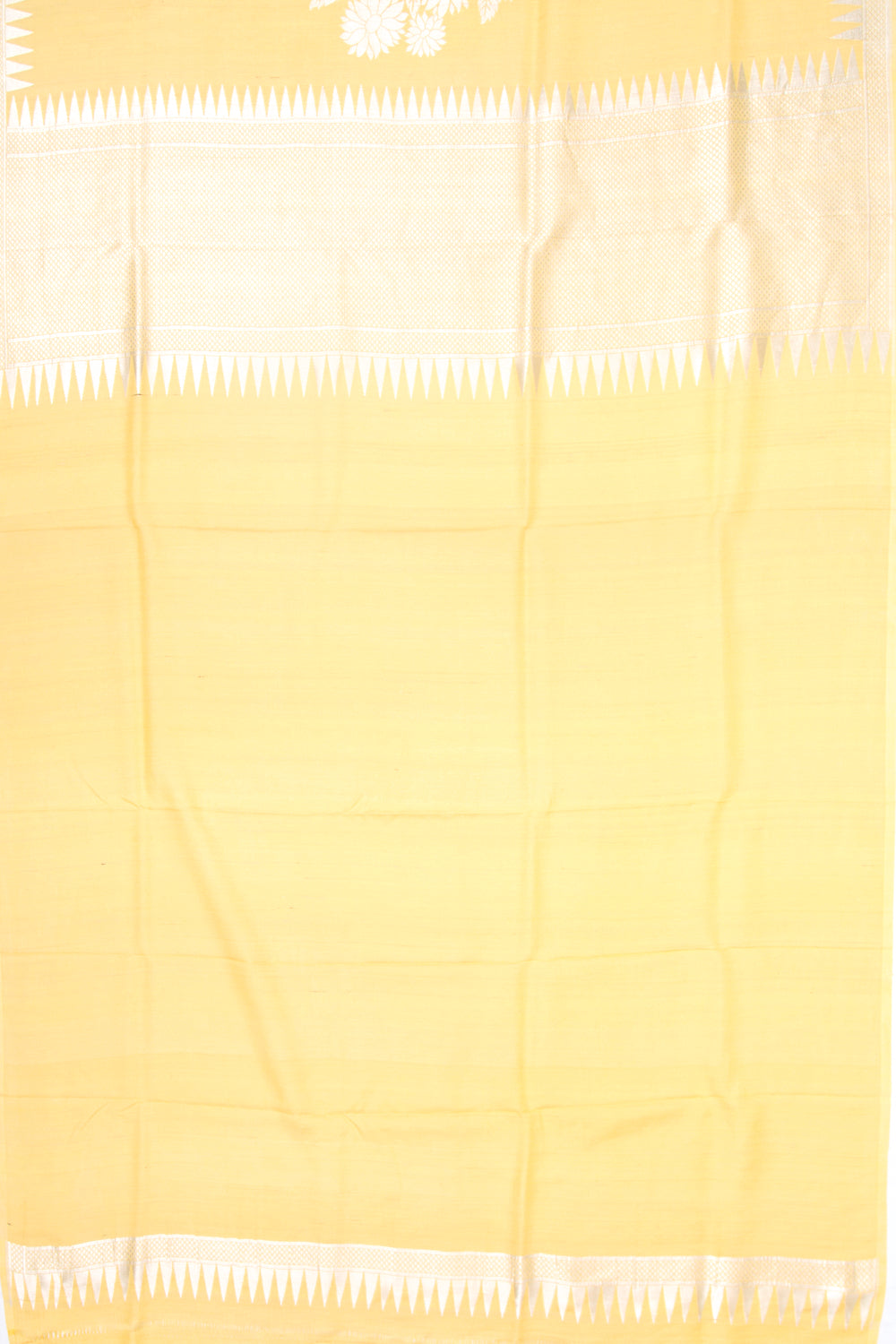 Banarasi Tussar Georgette Brocade Yellow Saree