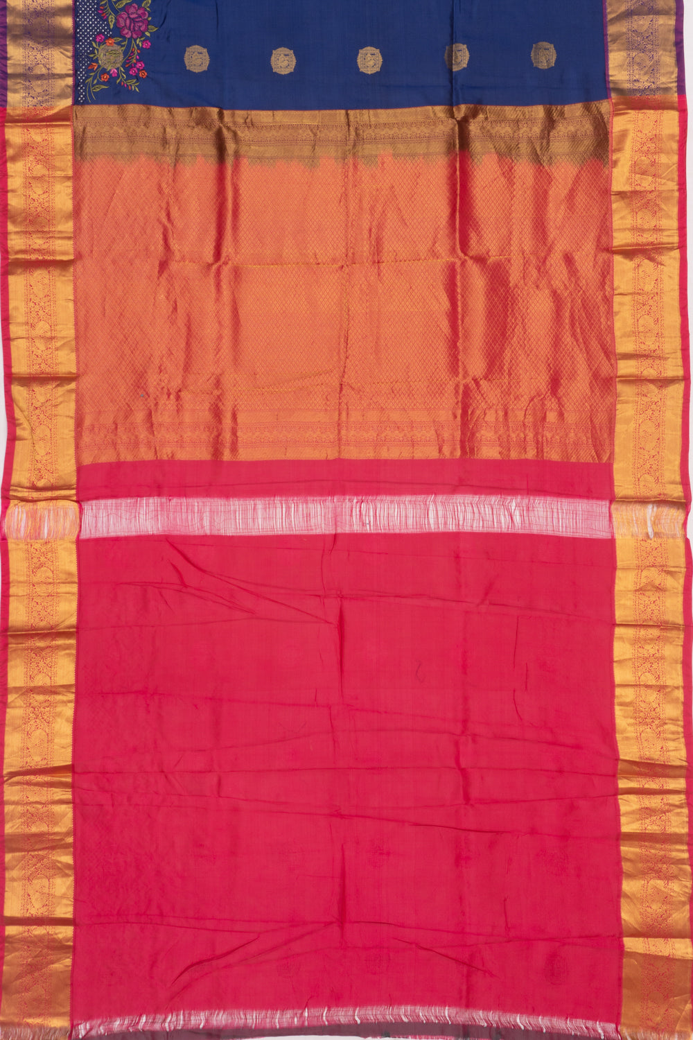Soft Silk Butta Violet Saree With Cut Work