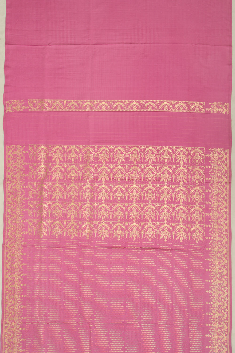 Banarasi Satin Mashru Silk Brocade Pink Saree