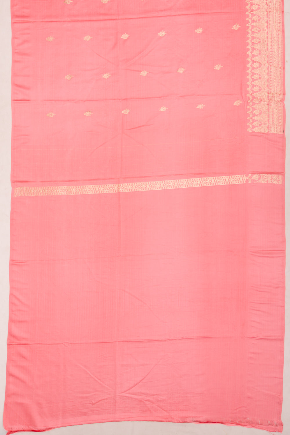 Banarasi Satin Mashru Silk Butta Peach Saree