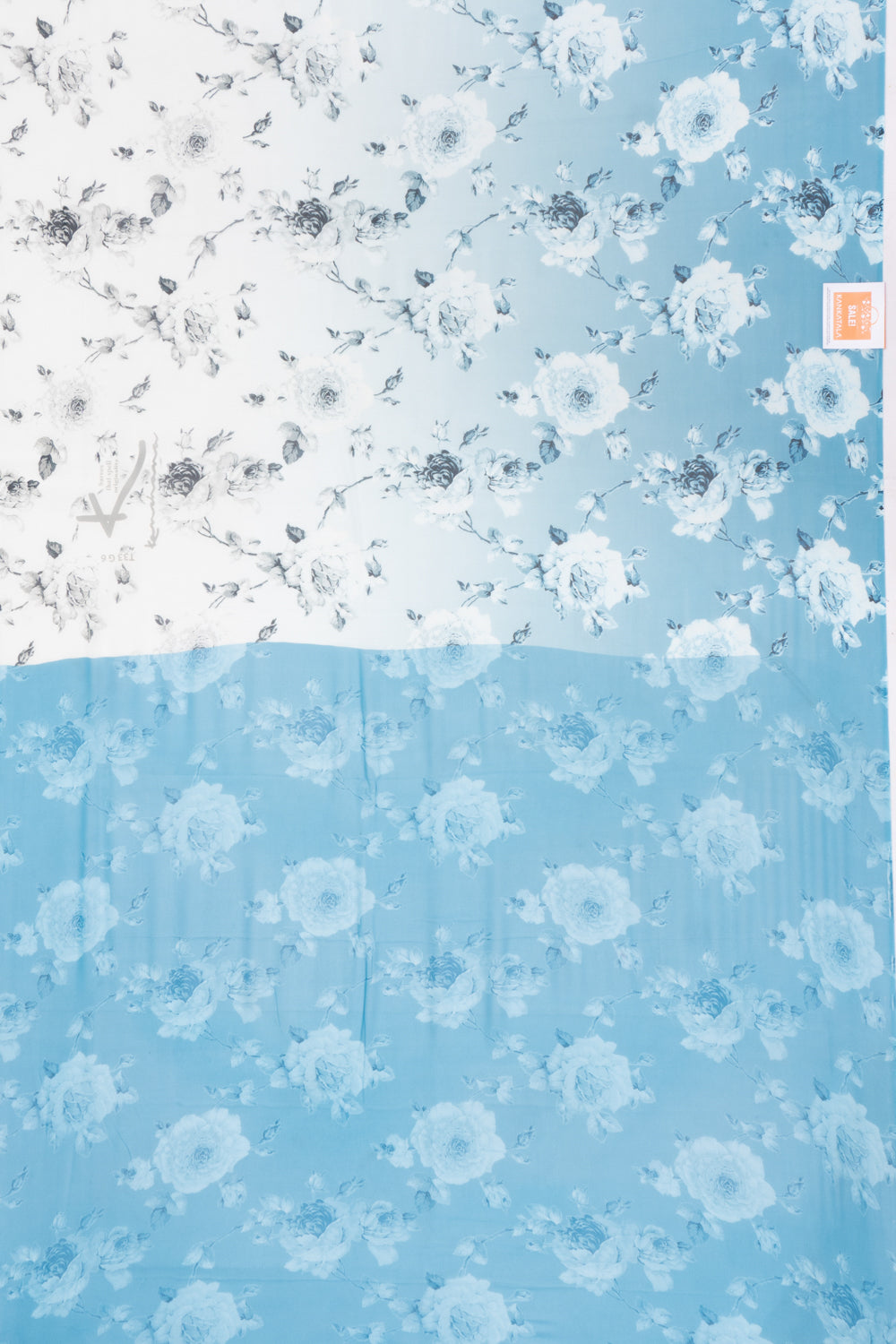 Satin Georgette Brocade Blue Saree
