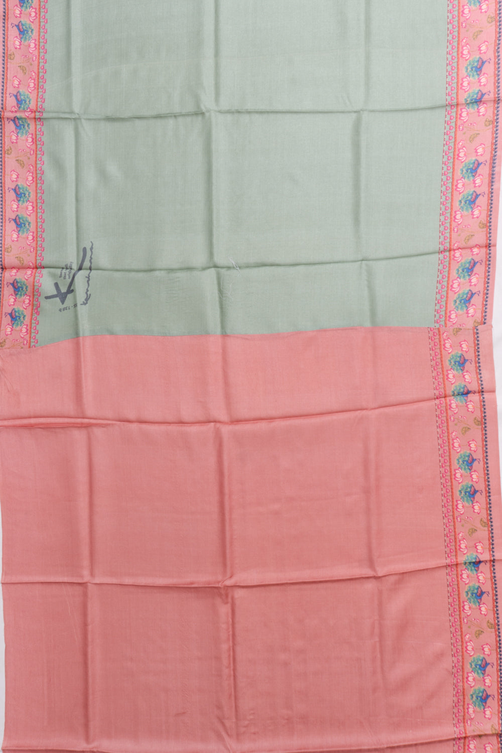 Tussar Plain Green Saree