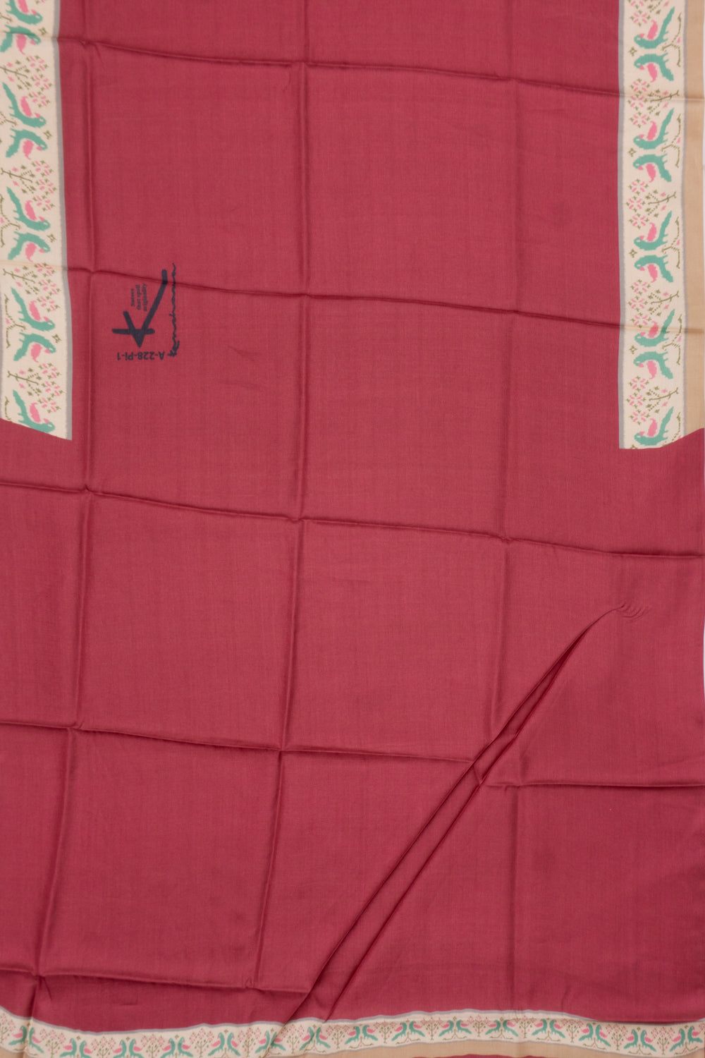 Tussar Plain Pink Saree