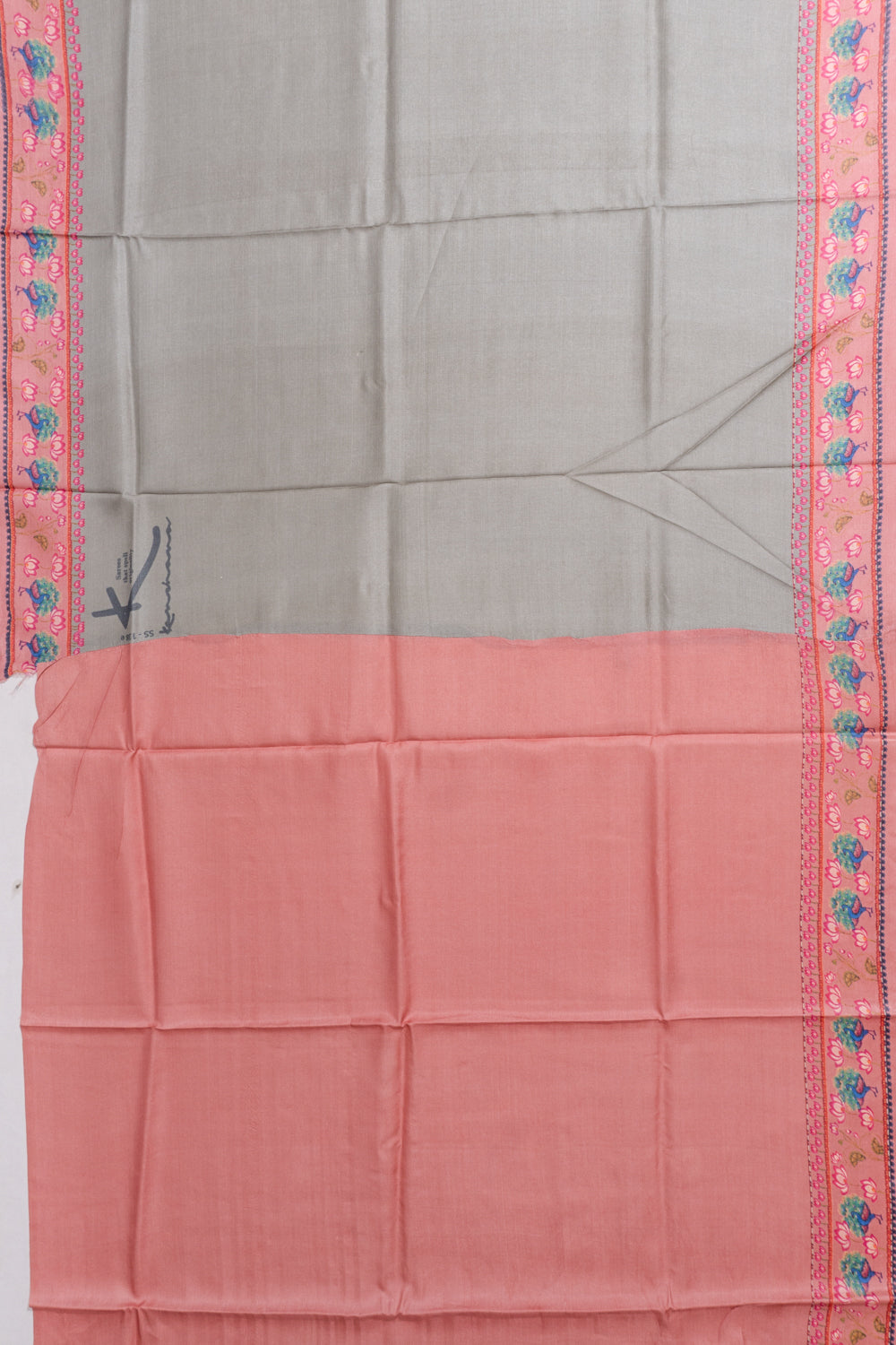 Tussar Plain Sage Green Saree
