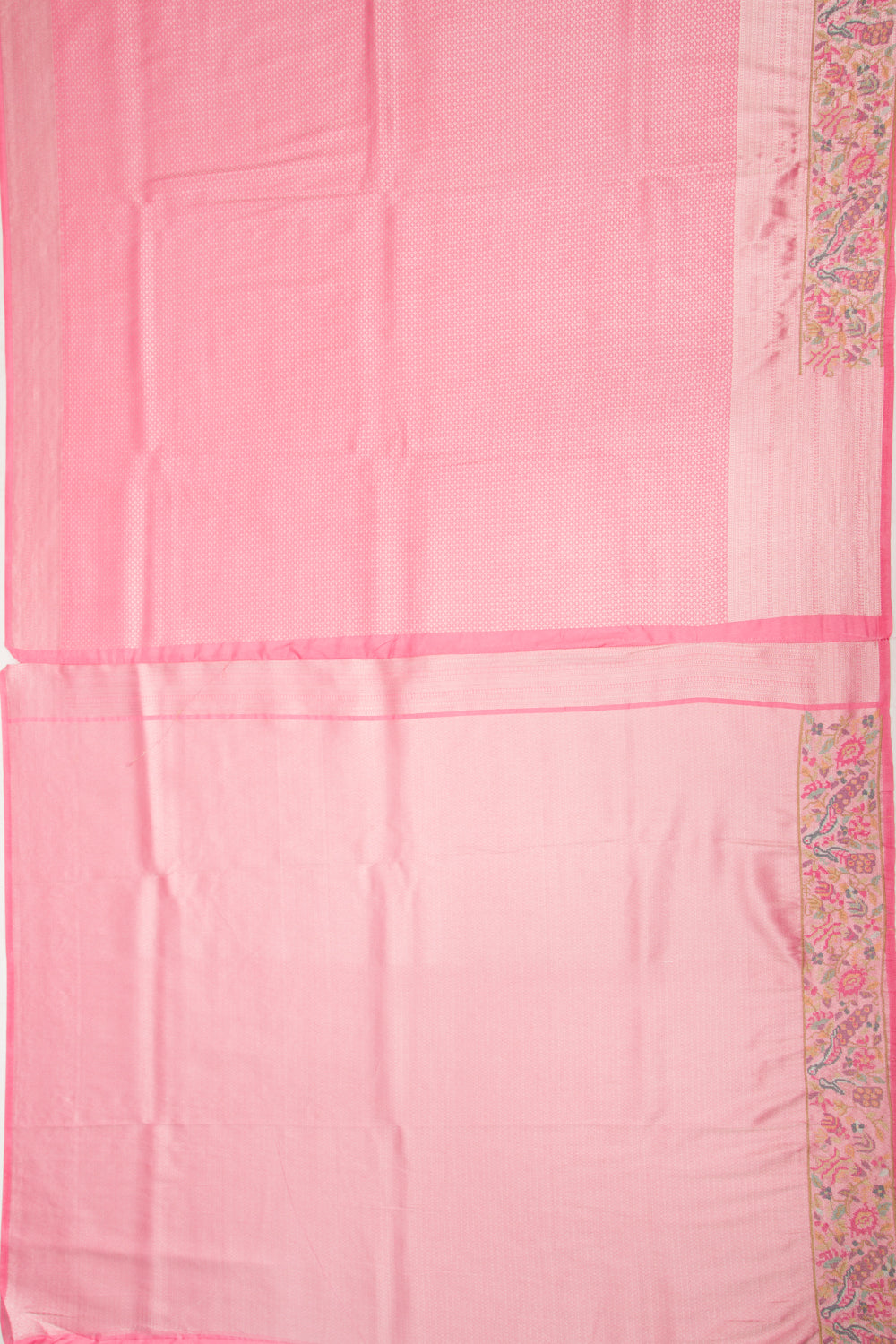 Banarasi Silk Brocade Baby Pink Saree With Embroidery Border