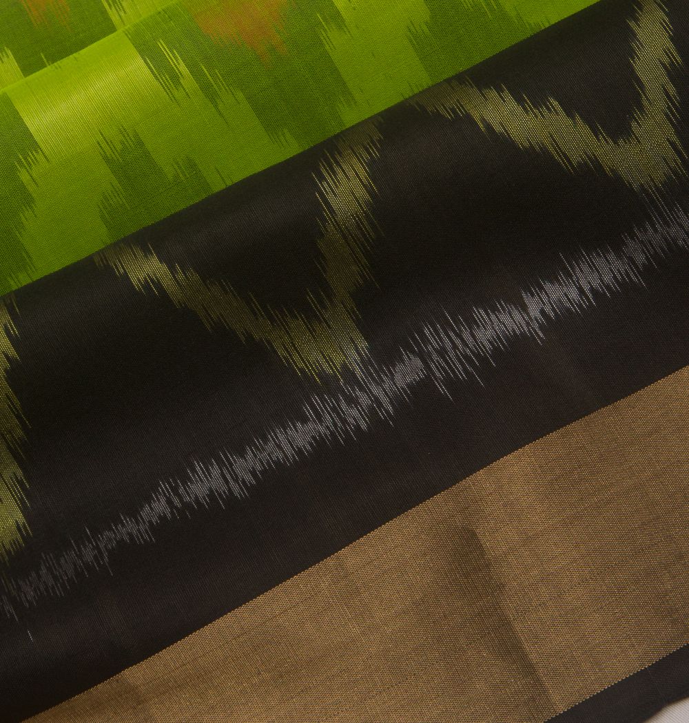 Pochampally Silk Ikat Green Saree