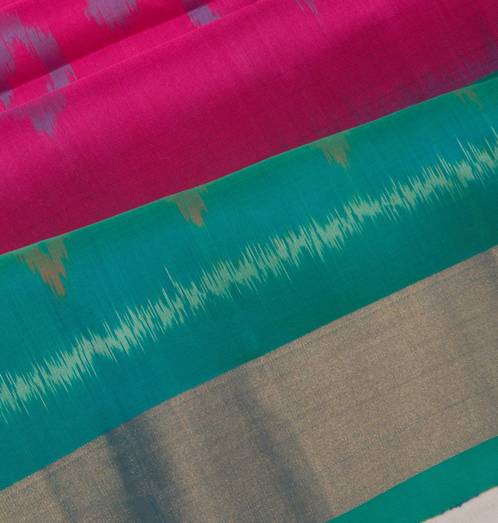 Pochampally Silk Ikat Pink Saree