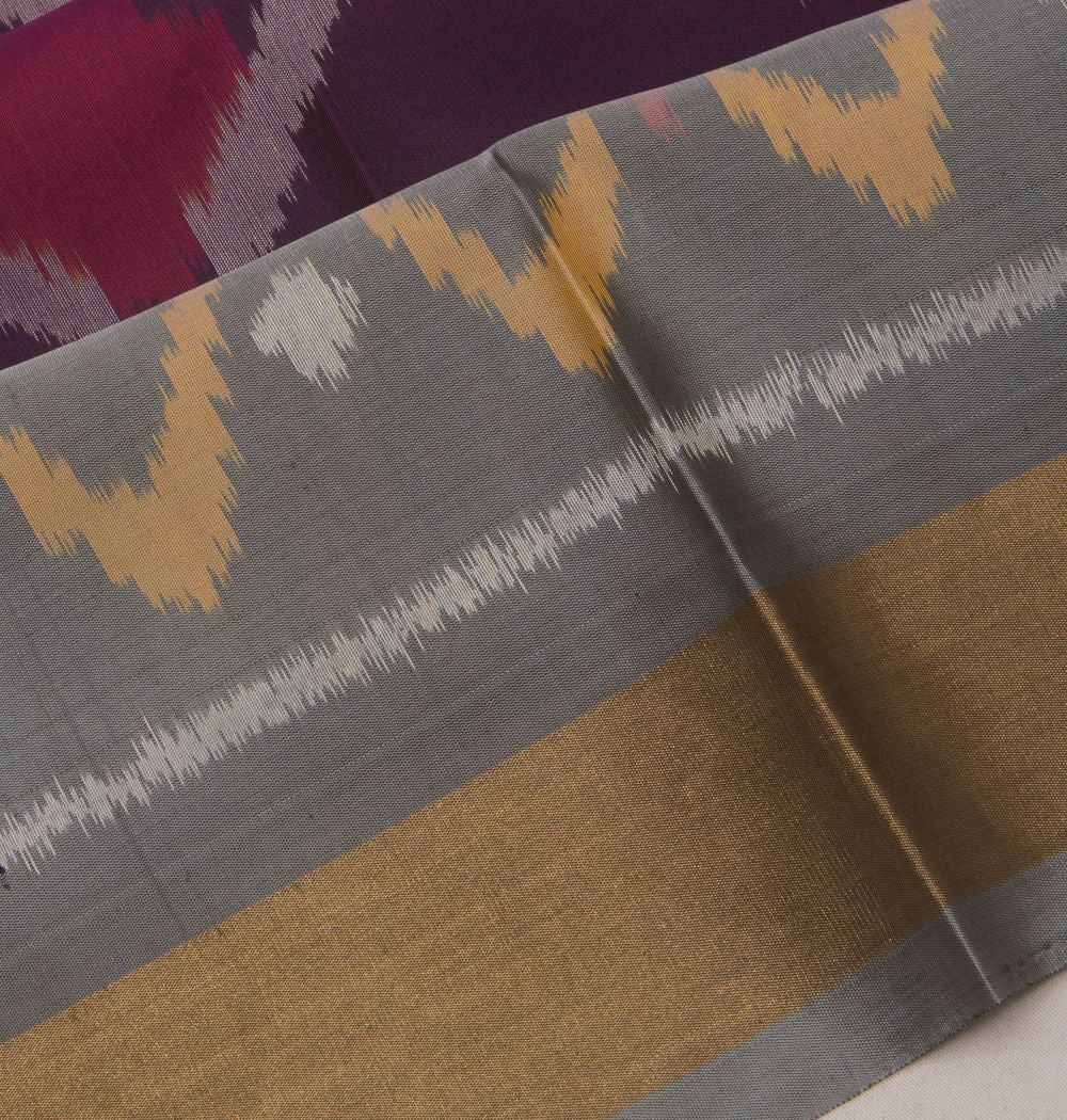 Pochampally Silk Ikat Purple Saree
