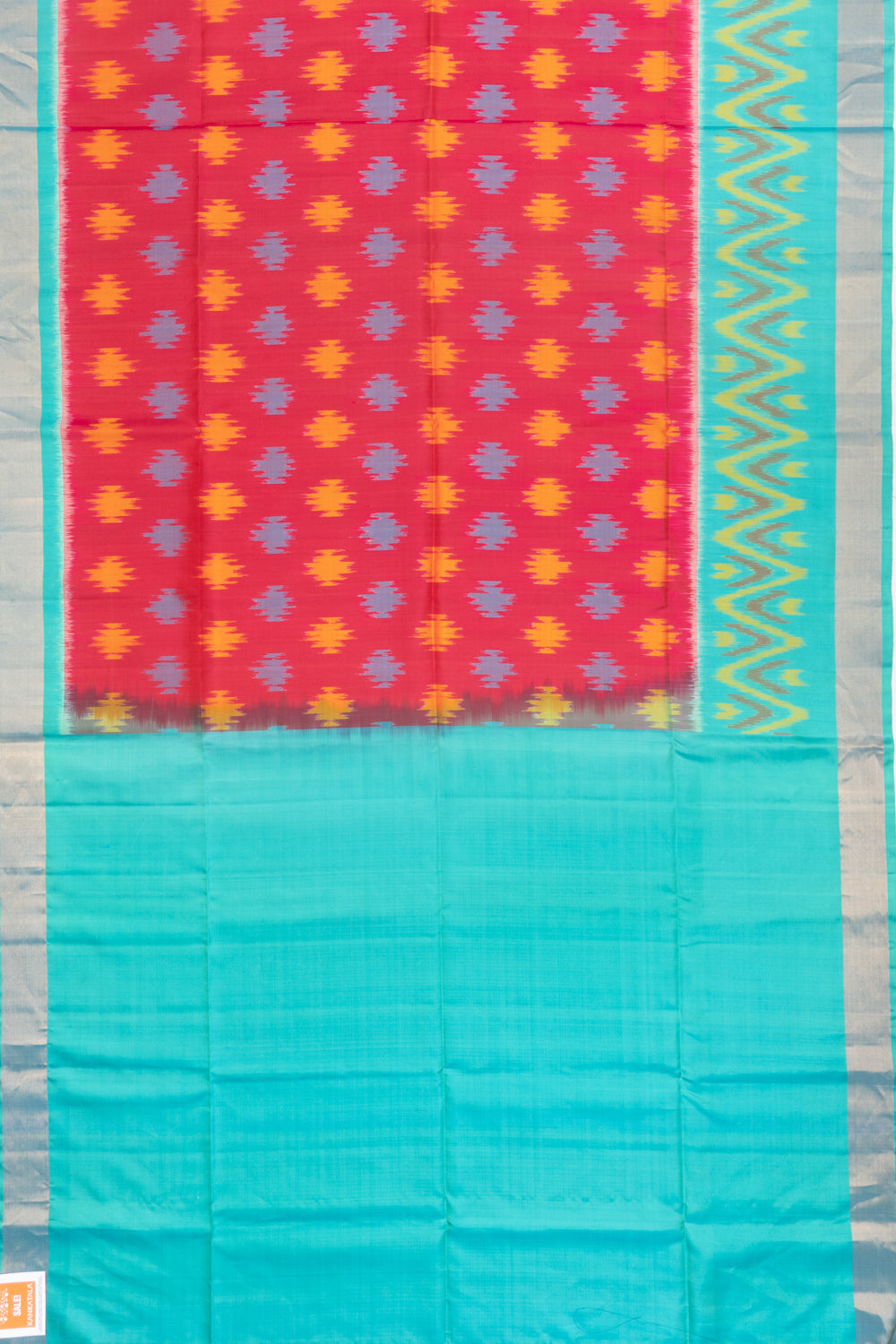 Coimbatore Silk Ikat Pink Saree