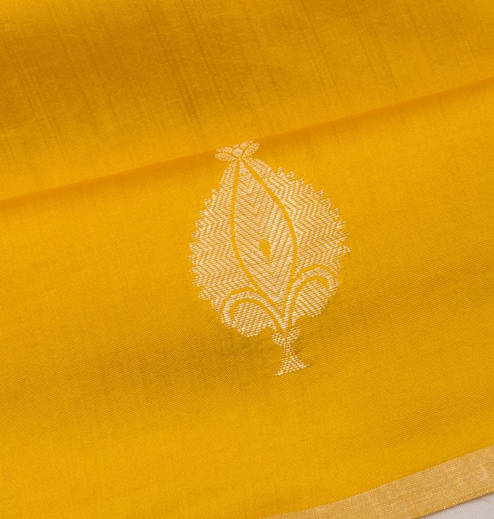 Banarasi Katan Silk Butta Yellow Saree