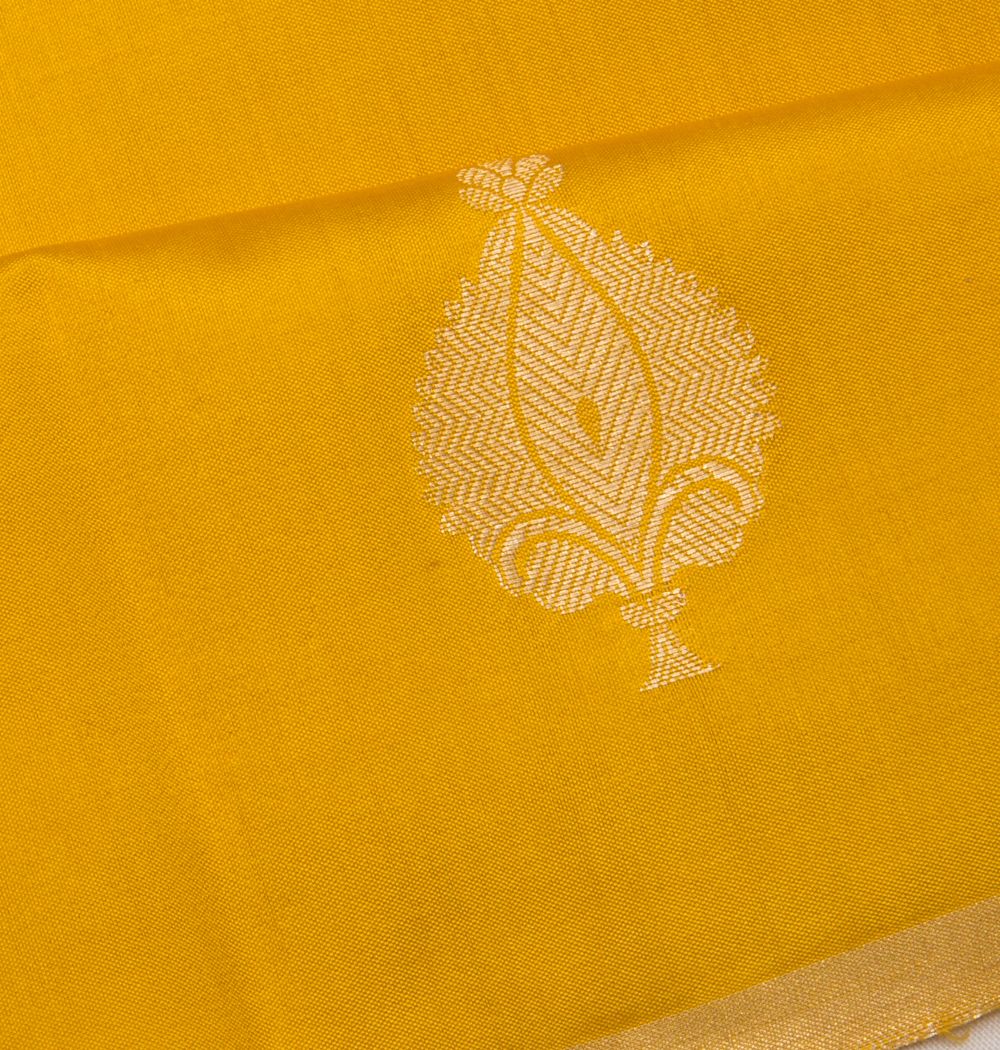 Banarasi Katan Silk Butta Yellow Saree