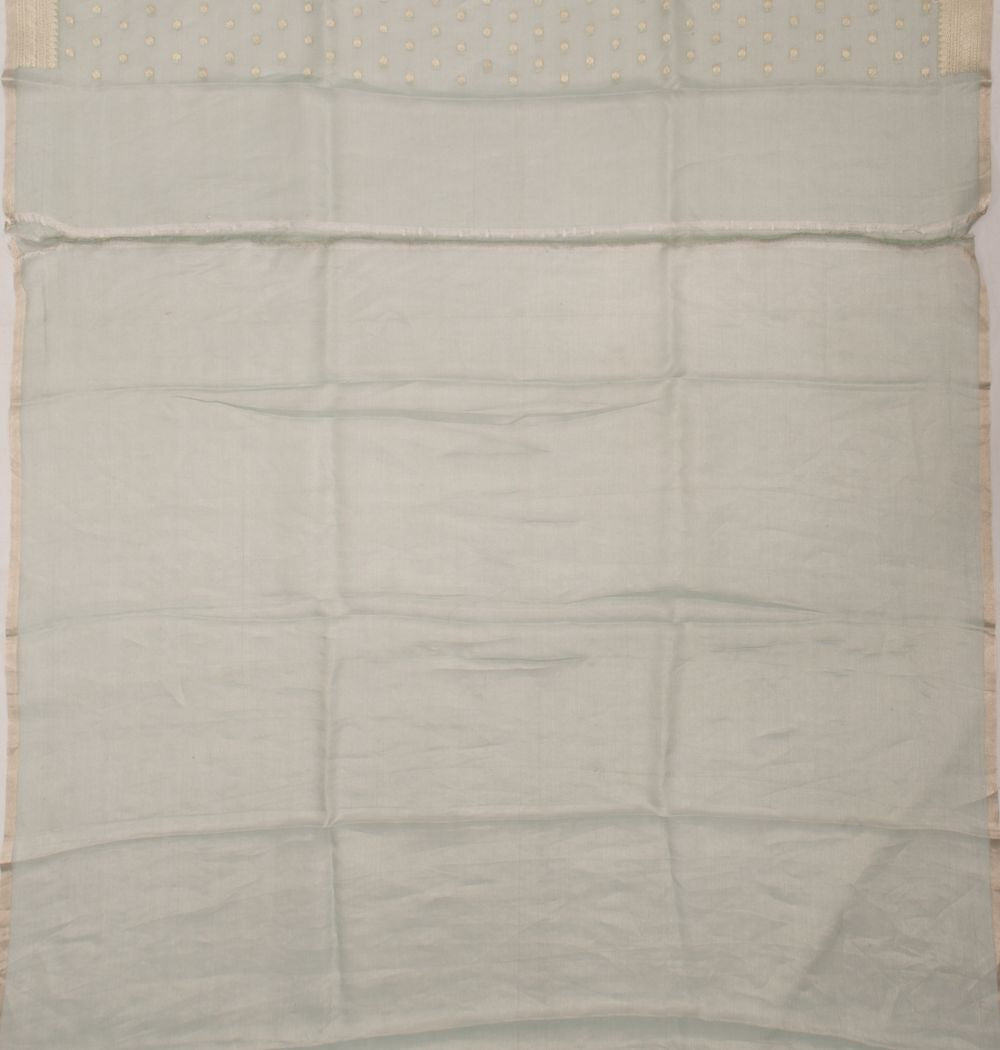 Organza Tissue Butta Pastel Blue Saree