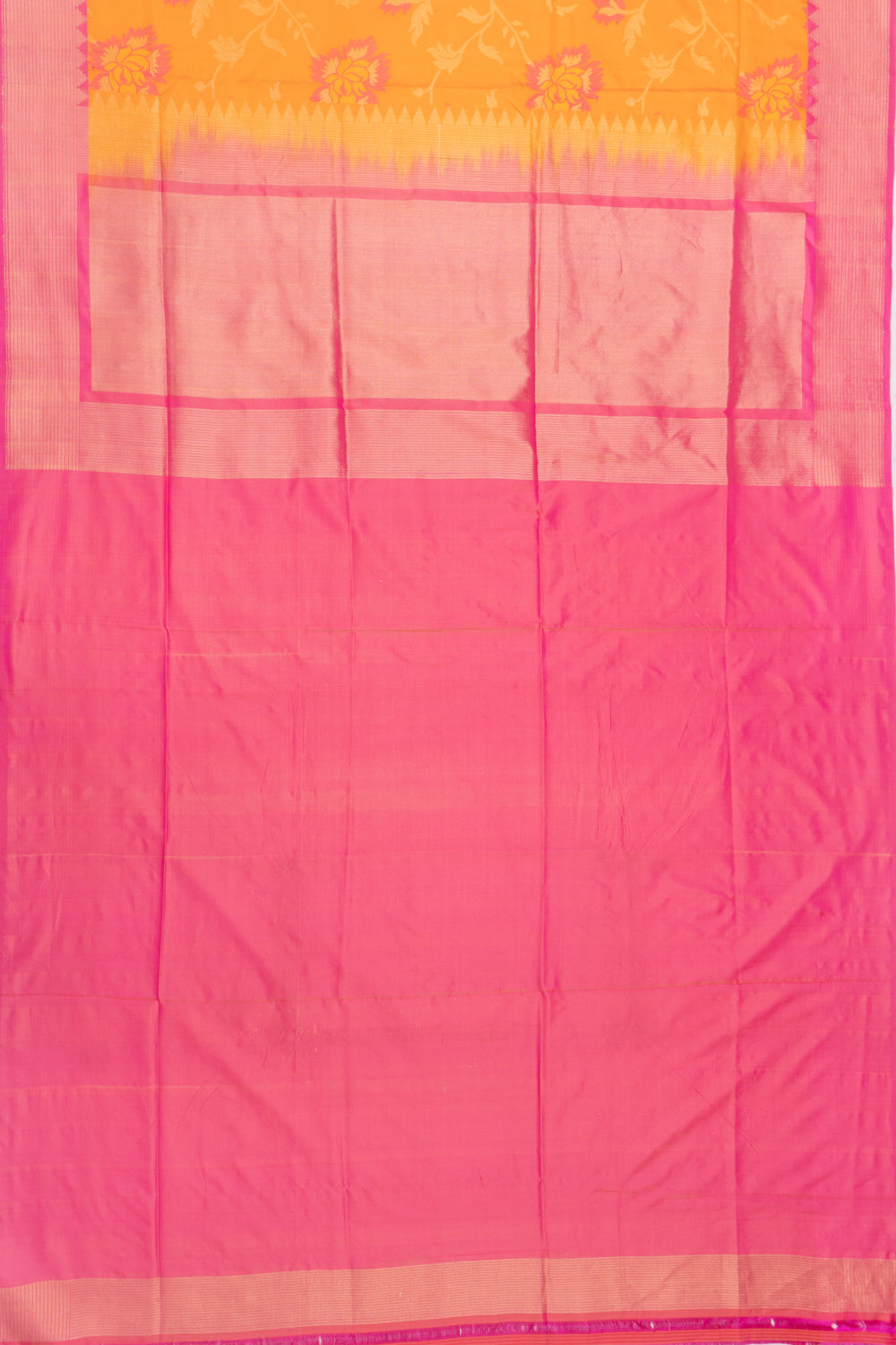 Banarasi Silk Jamdani Jaal Orange Saree