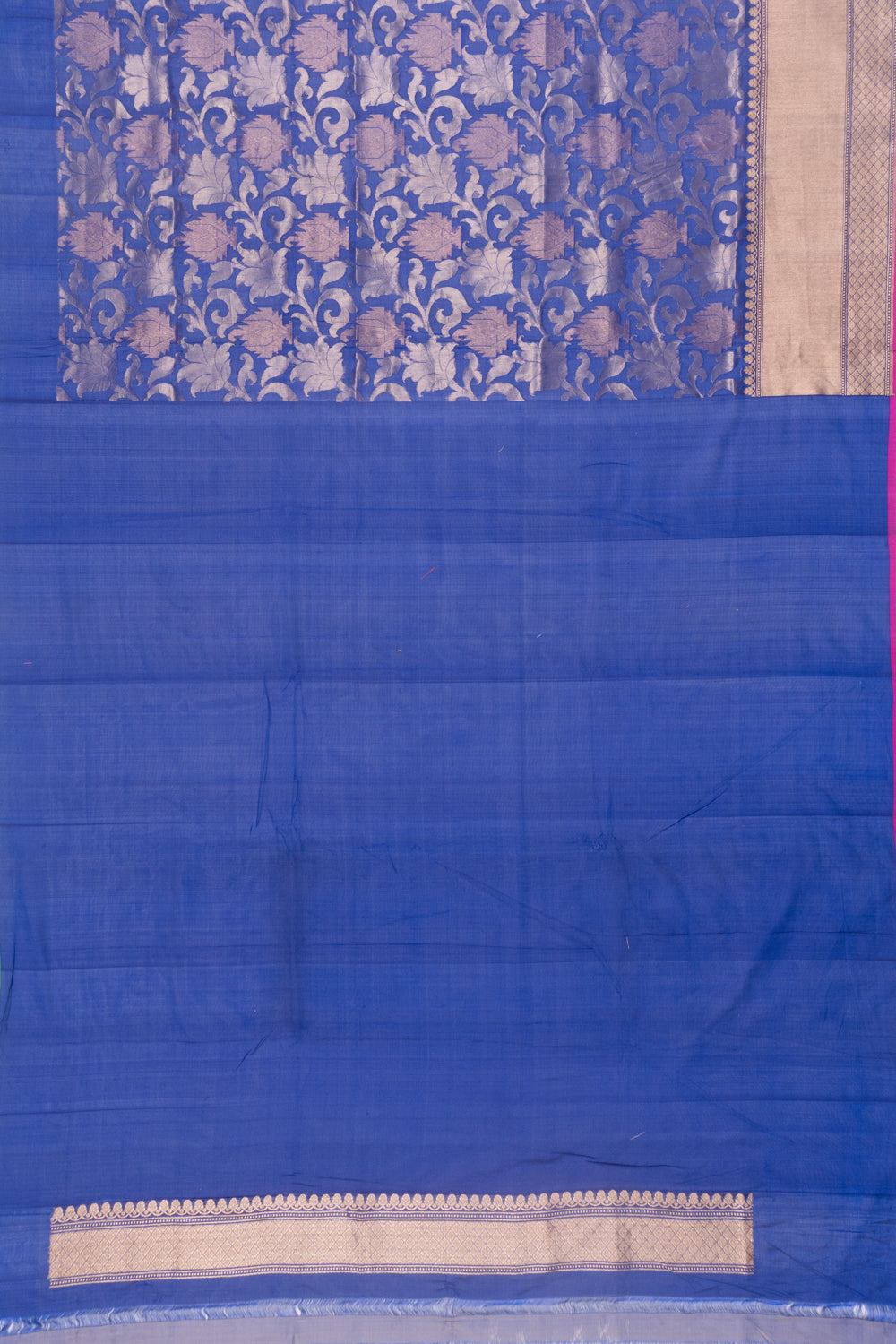 Banarasi Silk Brocade Dark Blue Saree