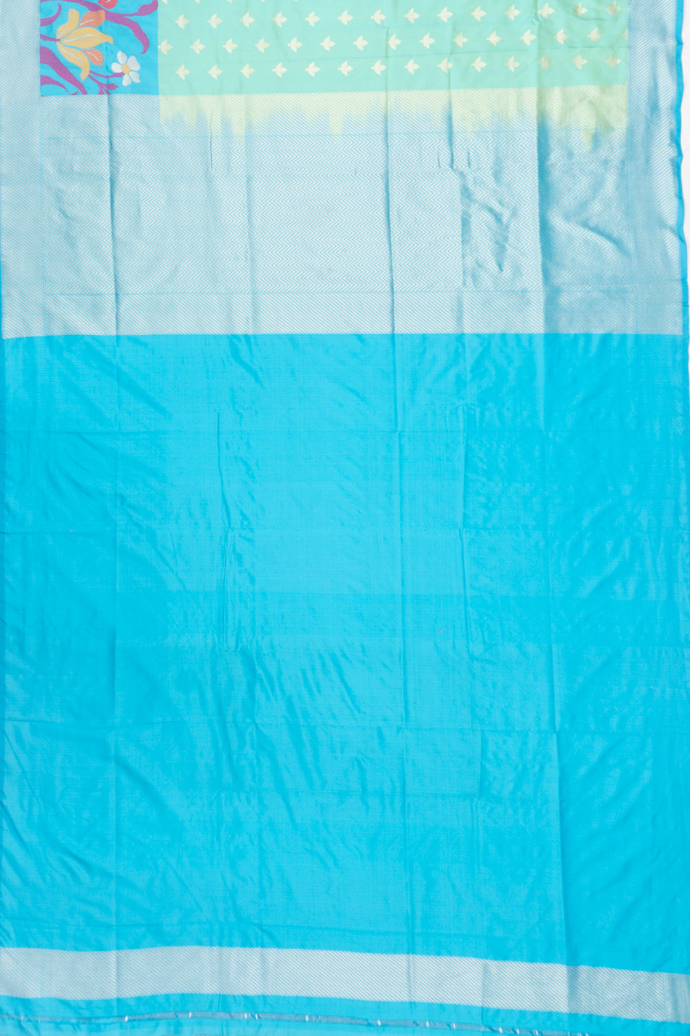 Banarasi Silk Butta Blue Saree