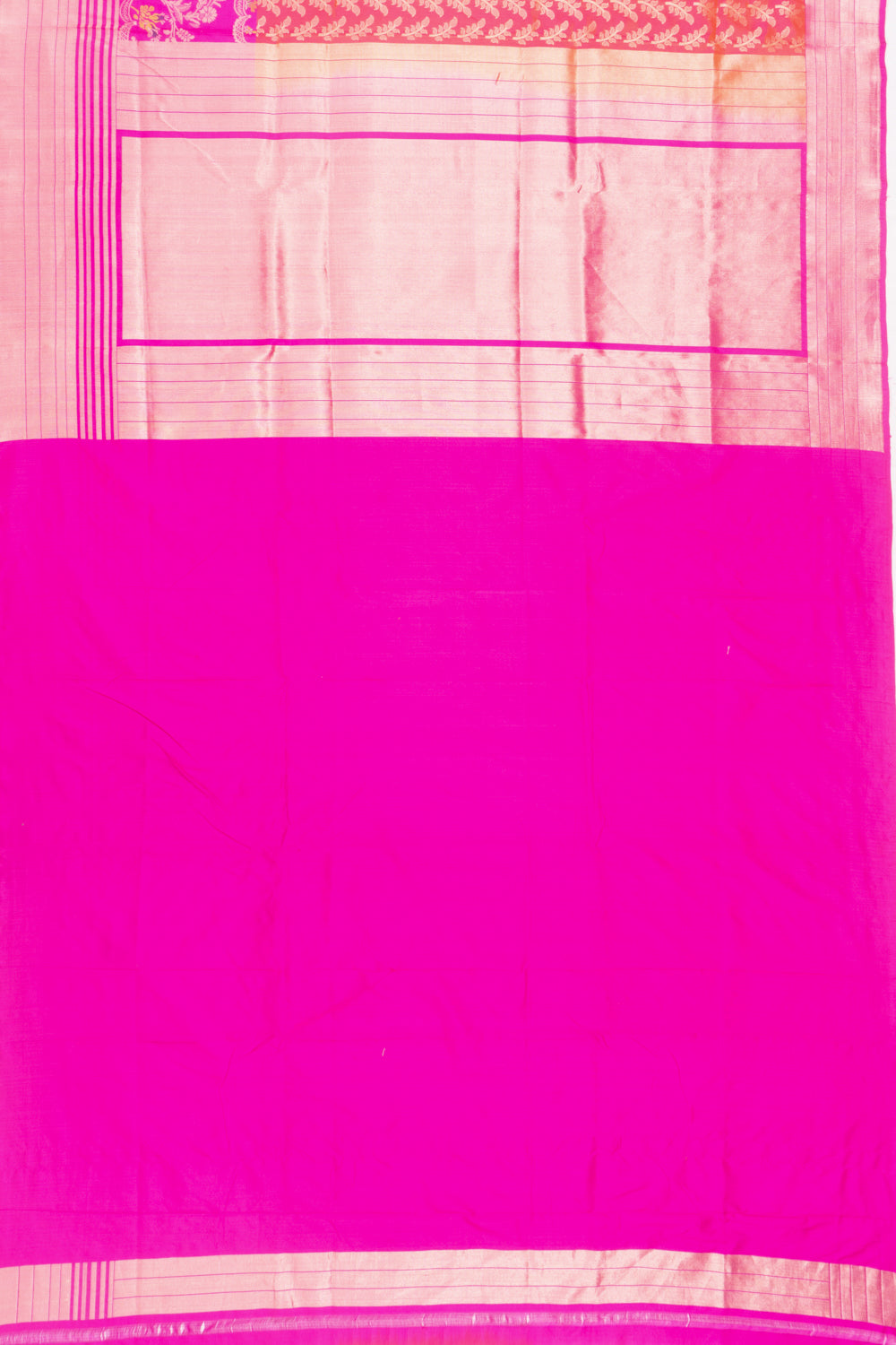 Banarasi SIlk Brocade Dual Tone Pink And Orange Saree
