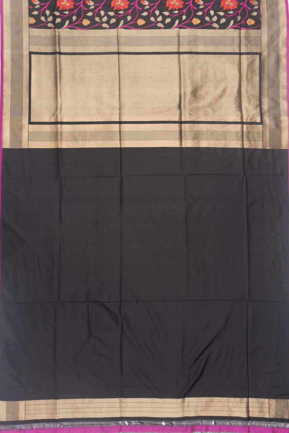 Banarasi Silk Jaal Black Saree